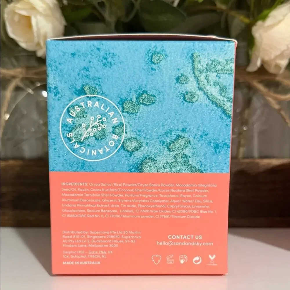 Sand & Sky Australian Pink Clay Smoothing Body Sand – 180g – New in Box